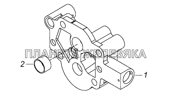 740.11-1011019-01 Крышка масляного насоса в сборе КамАЗ-6520 (Euro-2, 3)